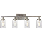Silva Modern Mirror Front Black Vanity Wall Lamp, Metal/Glass