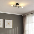 Valentina Flush Mount Ceiling Light Globe Modern, Metal/Glass