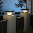 Ray Contemporary LED Rectangular Metal Wall Lamp Post, Black