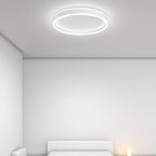 Arisha Modern Round Led Metal Flush Mount Ceiling Light, White/Black
