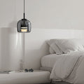 June Minimalist Pendant Light Glass Smoke Gray