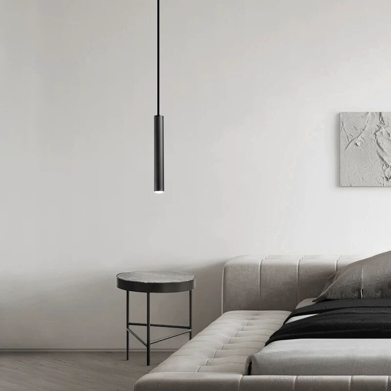 Arisha Minimalist Cylinder Black Pendant Light
