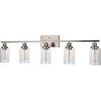 Silva Modern Mirror Front Black Vanity Wall Lamp, Metal/Glass