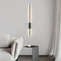 Arisha Modern Linear Metal& Bedroom Wall Lamp, Black/Brass