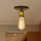 Silva Retro Vintage Bulb Semi-Flush Mount Ceiling Light
