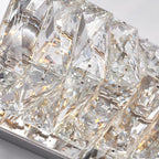 Kristy Modern Rectangular Vanity Metal Crystal LED Wall Lamp