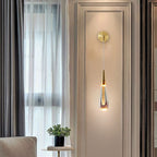 Kristy Modern Water Drop Wall Lamp, Black/Gold