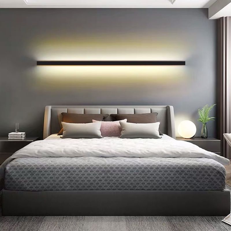 Gravo Minimalist Linear Metal/ Wall Lamp, Gold/Black/White