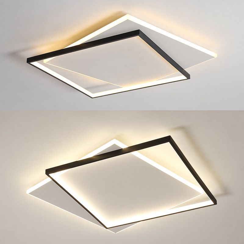 Arisha Modern Duo-Square Flush Mount Ceiling Light