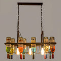 Austin Art-Deco Wine Bottle Glass Pendant Light Rust