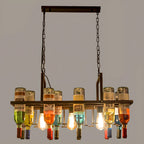Austin Art-Deco Wine Bottle Glass Pendant Light Rust