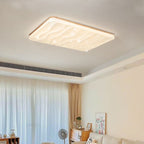 Muto LED Geometric Flush Mount Ceiling Light, White