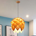 Muto Designer Pinecone Shape Wood Pendant Light