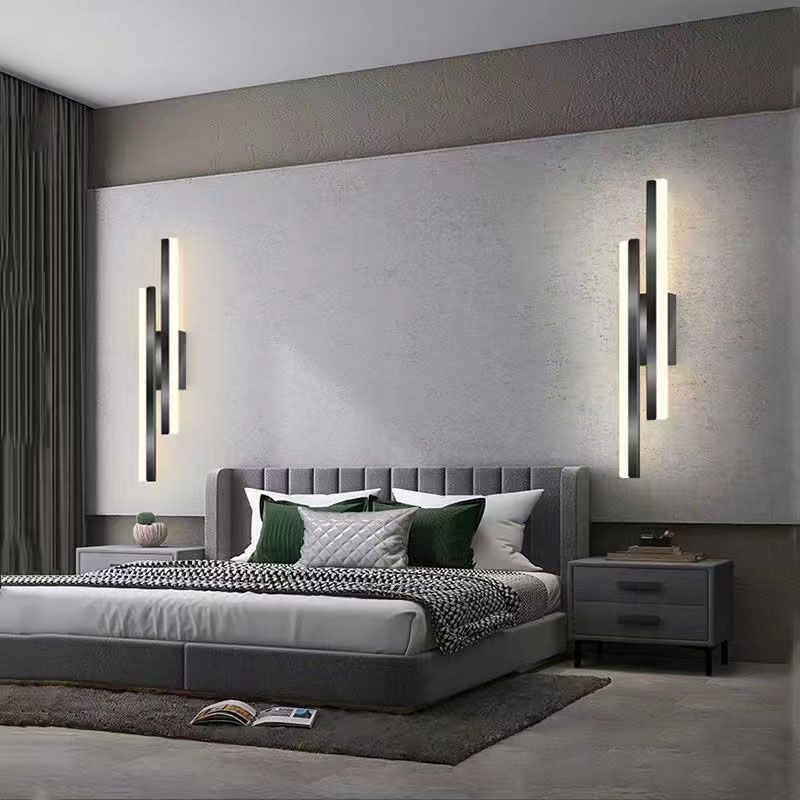 Cyral Minimalist Geometric Wall Lamp, Black/White