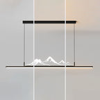 Arisha Designer Mountain Shape LED Pendant Light, Black/Gold