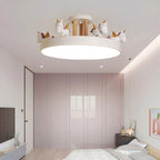 Arisha Modern Round Unicorn Semi-Flush Mount Ceiling Light