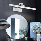 Arisha Modern Adjustable Mirror Front Vanity Metal LED Wall Lamp, Black/White