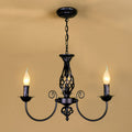 Silva Pendant Light Candle Retro, Metal/Glass, Black/White, Restaurant
