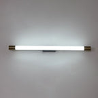 Arisha Modern Gold Mirror Front Vanity Wall Lamp, Metal/