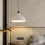 Valentina Modern Bowl-shaped Metal Pendant Light, Black/White