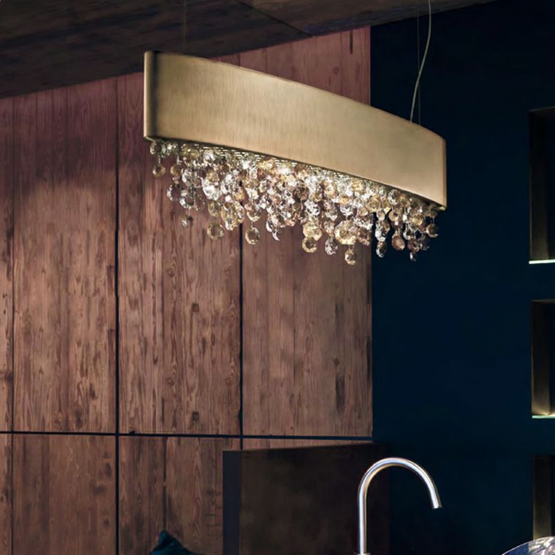 Kristy Modern Crystal Pendant Light Black/White/Brown/Gold