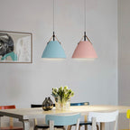 Valentina Modern Frisbee Shaped Metal Pendant Light, Black/White