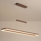 Gloen Modern Rectangular Hanging Pendant Light, Gold/Coffee