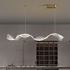 Kristy Pendant Light Designer Wave , White/Gold, Dining Room