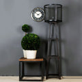 Alessio Modern Cylinder Mesh Screen Metal Floor Lamp, Black