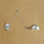 Epoch Wall Lamp Dome Minimalist, Adjustable Metal, Silver, Bedroom