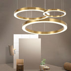 Arisha Modern Ring Metal Pendant Light, Gold