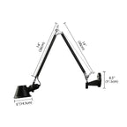 Epoch Modern Simple Adjustable Wall Lamp, Black/Chrome, Bedroom