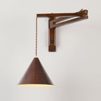 Muto Adjustable Wall Lamp, Wood/Metal, 2 Color, Living Room
