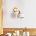 Arisha Vintage Column Ceramic Vanity Light, White, Bedroom