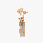Ritta Retro Vase Wood Rattan Floor Lamp, White/Brown