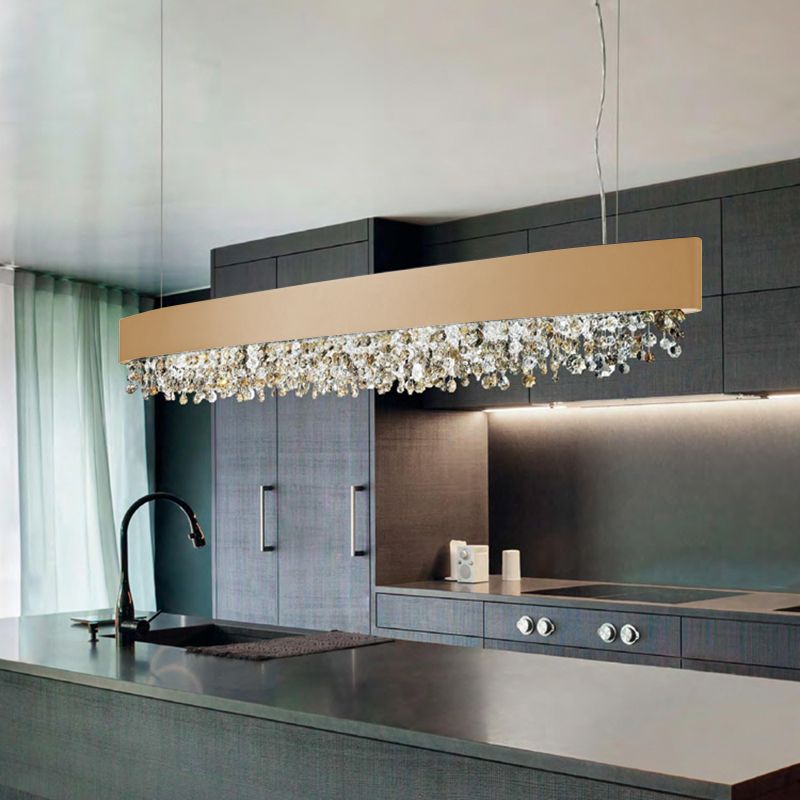 Kristy Modern Crystal Pendant Light Black/White/Brown/Gold