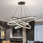 Arisha 3-Rings Black Black Modern Pendant Light