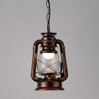Silva Vintage Rustic Kerosene Pendant Light, 3 Color, 4 Style