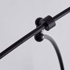 Arisha Arc Wall Lamp, Metal/Glass, Black/Gold, Bedroom