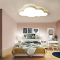Arisha Modern Flush Mount Cloud Ceiling Light, White, Metal