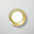 Arisha Round Metal Flush Mount Ceiling Light, Brass