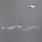 Kristy Pendant Light Designer Wave , White/Gold, Dining Room