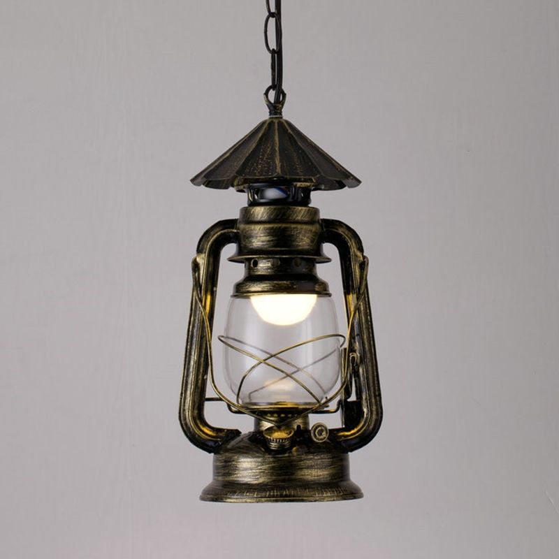Silva Vintage Rustic Kerosene Pendant Light, 3 Color, 4 Style