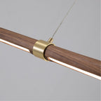Muto Modern Minimalist Pendant Light, Metal Water Transfer Wood
