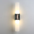 Arisha Modern Double Headed Metal Glass Vanity Wall Lamp, Black/Gold