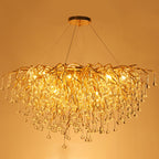 Arisha Pendant Light Tassel Luxury, Metal/Crystal, Gold, Bedroom