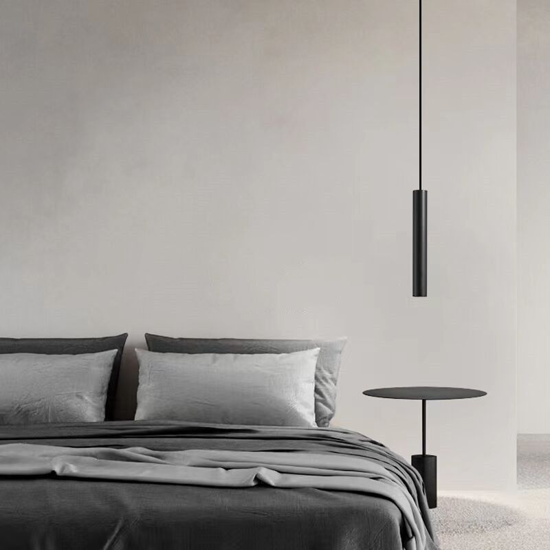 Arisha Minimalist Cylinder Black Pendant Light