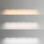 Arisha Wave Linear Pendant Light, Black/White