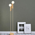 Salgado Minimalist Gold Floor Lamp, Metal, Living room
