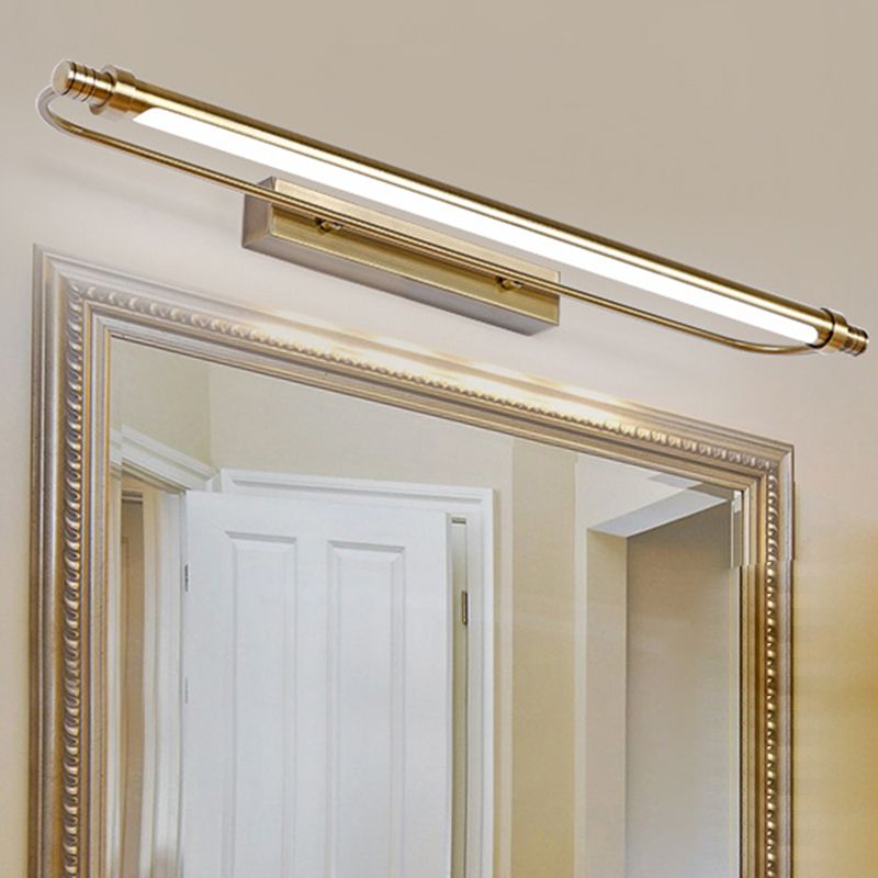 Arisha Modern Linear Metal Vanity Wall Lamp, Gold